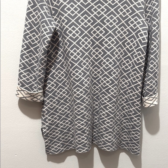 Moth Medium Cowled Galena Pullover Geometric Patterned Gray Sweater Alpaca Blend - Picture 10 of 10